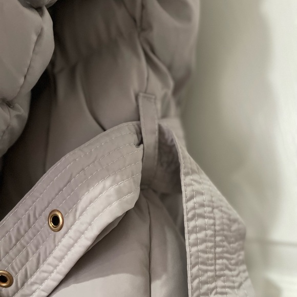 Long Hooded Puffer Jacket Grey - M - Picture 16 of 16